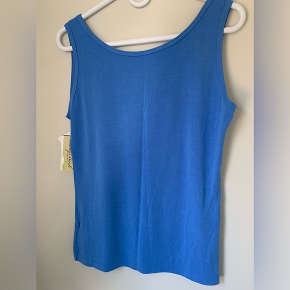 Blue SUPER SOFT Tank Top by Body Bark Made in USA, Size Large MICROMODAL Fabric - Picture 2 of 8